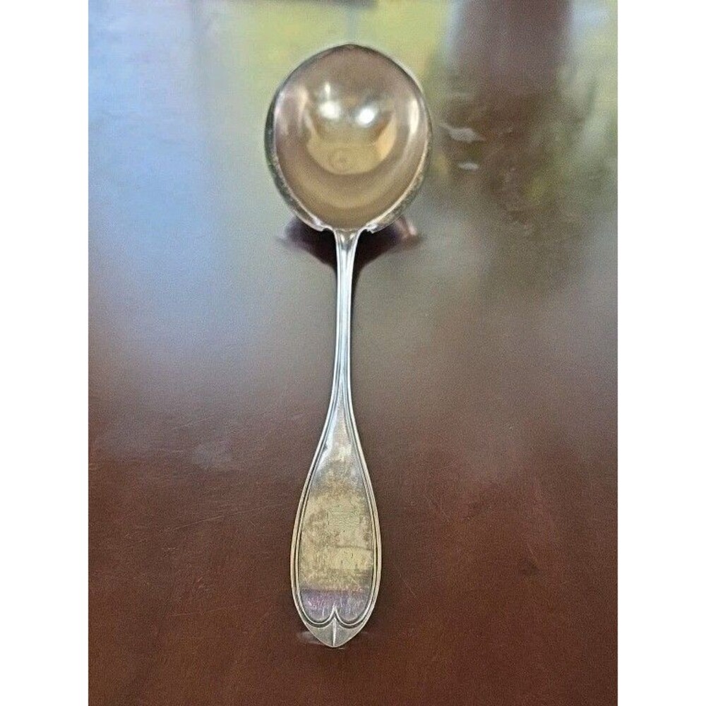 ​1847 Rogers Bros AI Silverplate Gravy Ladle Monogram B Charter Oak Grandmacore